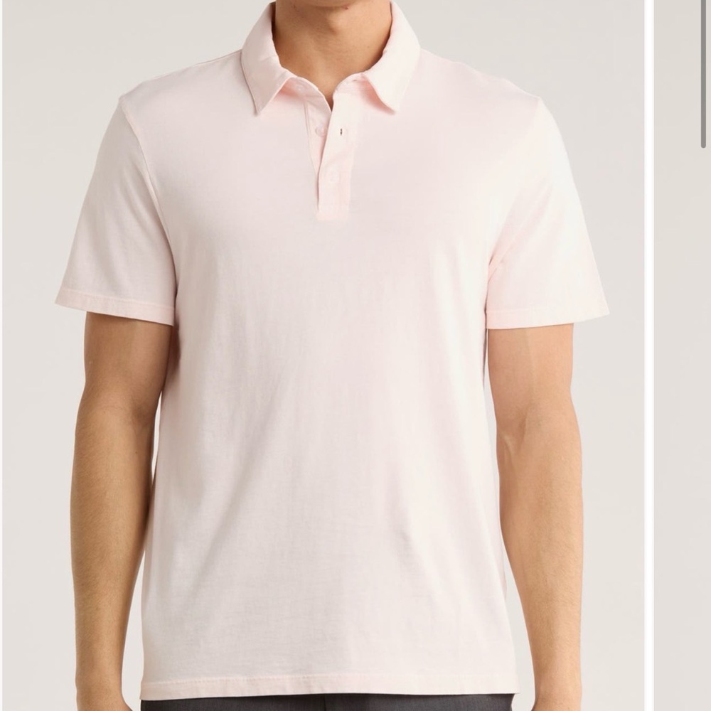 Vince Men's Pale Pink Desert Polo XL Made in Peru (no tags, never worn/washed) - Picture 3 of 6